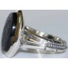 Iran Islam Shia SALAWAT Blessing to Prophet & Ahlu-l Bait Natural Black Agate Aqeeq Aqiq Onyx Silver 925 Ring