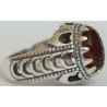 Iran Islam Shia SALAWAT Blessing to Prophet & Ahlu-l Bait Natural Agate Aqeeq Aqiq Silver 925 Ring