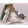 Iran Islam Shia SALAWAT Blessing to Prophet & Ahlu-l Bait Natural Chrysoprase Green Agate Aqeeq Aqiq Silver 925 Ring