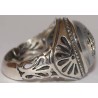 Iran Islam Shia SALAWAT Blessing to Prophet & Ahlu-l Bait Engraved on Natural Dur-e Najaf Gemstone Silver 925 Ring