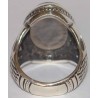 Iran Islam Shia YA FATIMAH AL-ZAHRA carved in Nice Arabic Calligraphy on Natural Agate Sterling Silver 925 Ring