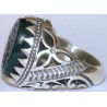 Iran Islam Shia MUHAMMAD HABIB ALLAH Engraved on Natural Chrysoprase Green Agate Sterling Silver 925 Ring