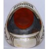 Iran Islam Shia Hadith LOVING IMAM ALI IS THE SIGN OF FAITH Engraved on Natural Agate Sterling Silver 925 Ring