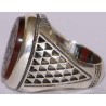 Iran Islam Shia Hadith LOVING IMAM ALI IS THE SIGN OF FAITH Engraved on Natural Agate Sterling Silver 925 Ring