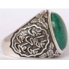 Iran Islam Shia Imam Ali Name Natural Malachite Gemstone Sterling Silver 925 Ring