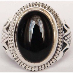 Iran Islam Shia Natural Onyx Agate Aqeeq Aqiq Akeek Sterling Silver 925 Ring