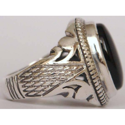 Iran Islam Shia Natural Onyx Agate Aqeeq Aqiq Akeek Sterling Silver 925 Ring Iran Islam Shia Natural Onyx Agate Aqeeq Aqiq Akeek Sterling Silver 925 Ring