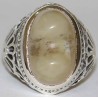 Iran Natural Eye Agate Aqeeq Aqiq Akik Protection Gemstone Sterling Silver 925 Ring