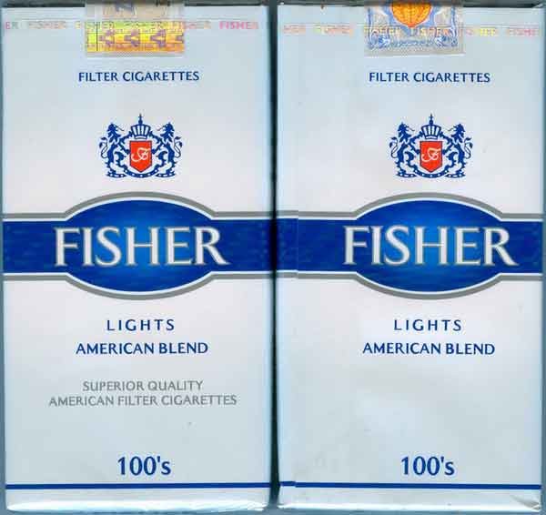 FISHER 100's with Iran Tax Label Unopened Full Cigarette Pack