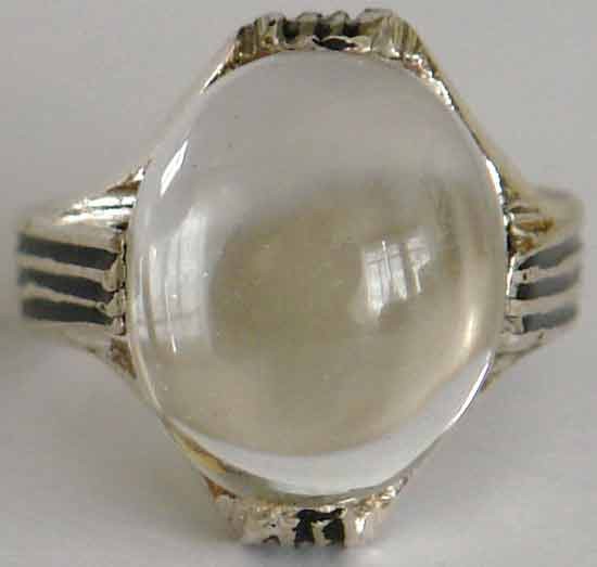 Iraq Islam Shia Imam Ali Natural Dorre Najaf Clear Gemstone Silver 800 Ring