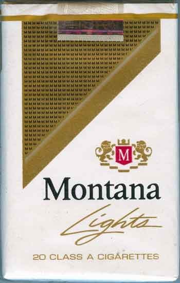 Montana Lights with Iran Tax Label & Persian Health Warning Text on side Unopened Full Cigarette Pack