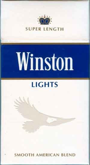 WINSTON LIGHTS with Iran Tax Label & Persian Health Warning Unopened Full Cigarette Pack