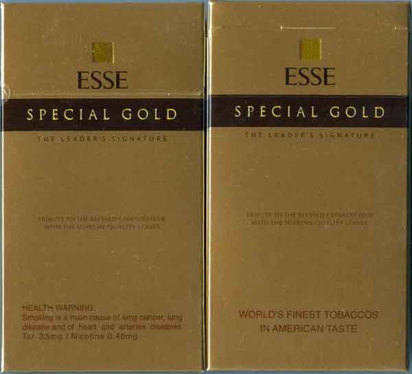 South Korea SPECIAL GOLD ESSE SUPER SLIM Unopened Full Cigarette Pack