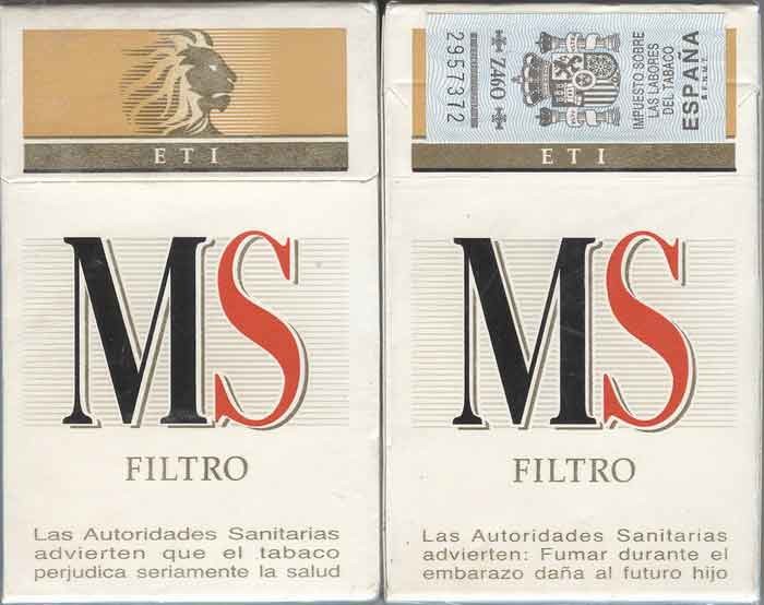 Italy Italian MS Filtro with Spanish Tax Label Unopened Full Cigarette Pack