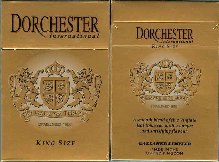 UK Great Britain DORCHESTER International King Size Unopened Full Cigarette Pack