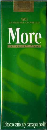 MORE International 120s Unopened Full Cigarette Pack