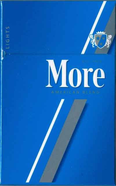 MORE International Lights King Size for UAE with Arabic Health Warning Unopened Full Cigarette Pack