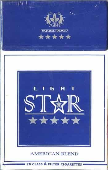 LIGHT STAR King Size with Iran Persian Health Warning Inscription Unopened Full Cigarette Pack