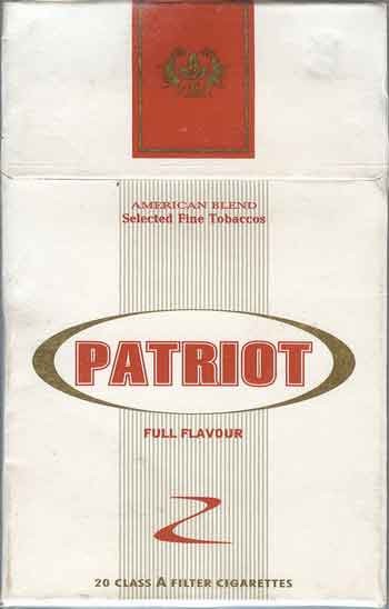 PATRIOT King Size with Iran Persian Health Warning Inscription Unopened Full Cigarette Pack