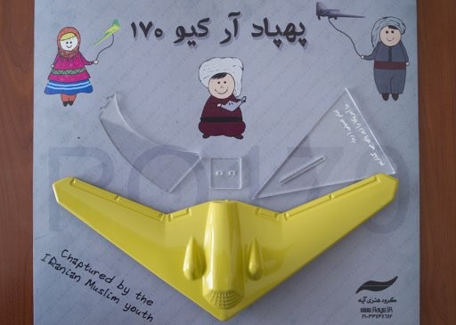Iran ABS Plastic Toy Model of the Captured U.S. RQ-170 Sentinel High-Altitude Stealth Drone