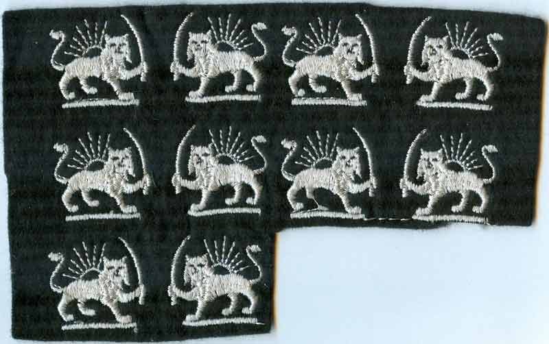 10 x Original Lion & Sun Iran Shah Pahlavi Era Military Embroidered Patch