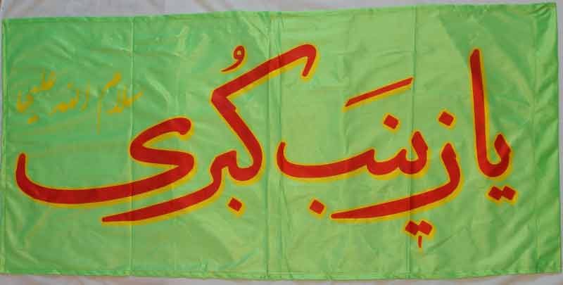 Iran Islam Shia YA Bibi ZEYNAB KOBRA Religious, Political & Military Flag