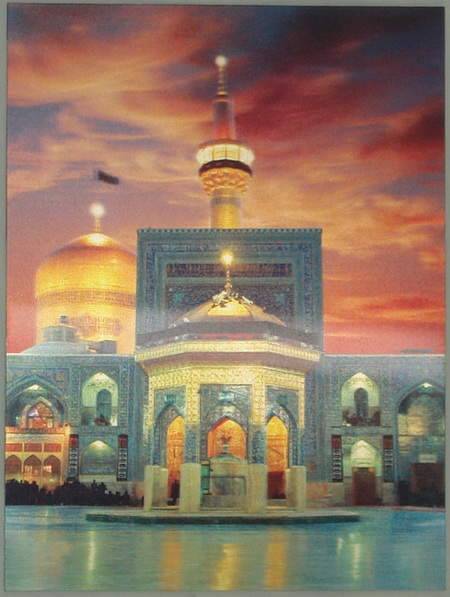 Iran Mashhad Islam Shia 8th Imam Reza A.S. Holy Shrine 3D Three Dimensional Washable Poster