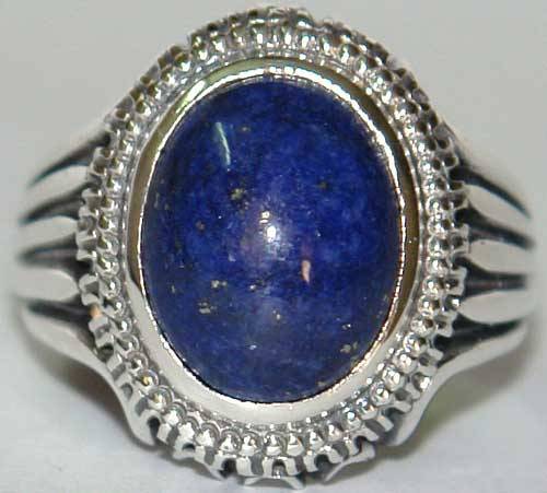 Iran Islam Shia Natural Imported Lajward ( Lapis Lazuli ) Gemstone of Afghanistan Sterling Silver 925 Ring