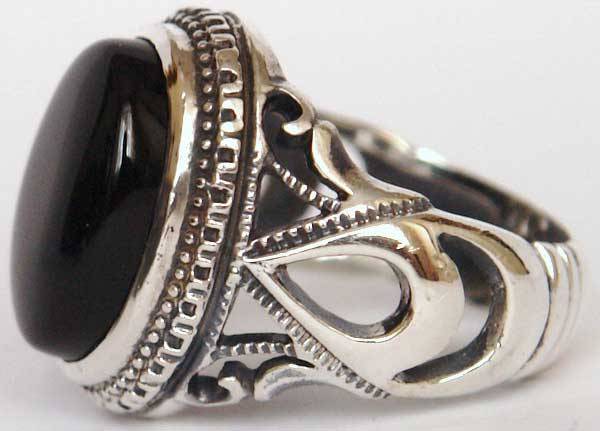 Iran Islam Shia Natural Onyx Agate Aqeeq Aqiq Akeek Sterling Silver 925 Ring