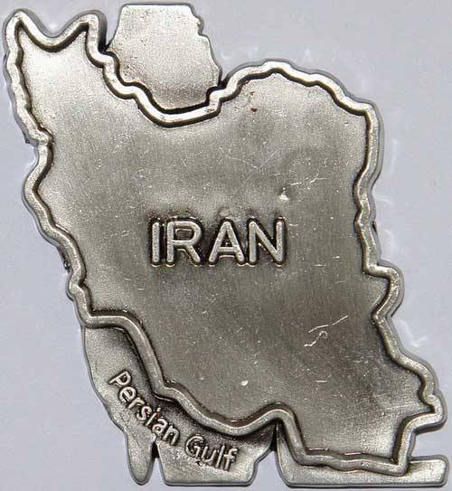 Iran Map 3D Metal Fridge Magnet