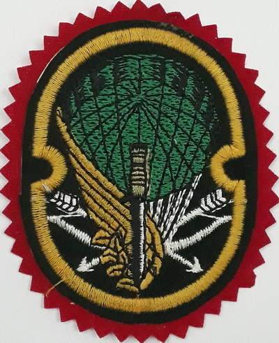 Iran Military Army 65th Airborne Special Forces (NOHED) Brigade Type I with Red Colour Cloth Background Patch T1