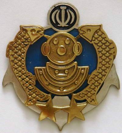 Iran Military Navy Special Forces 2nd Class (2 Star) Deep Sea Diving Diver & combat swimmer Scuba Metal Badge - New Type III